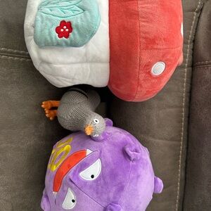 Plush Mushroom and Monster Toy Set